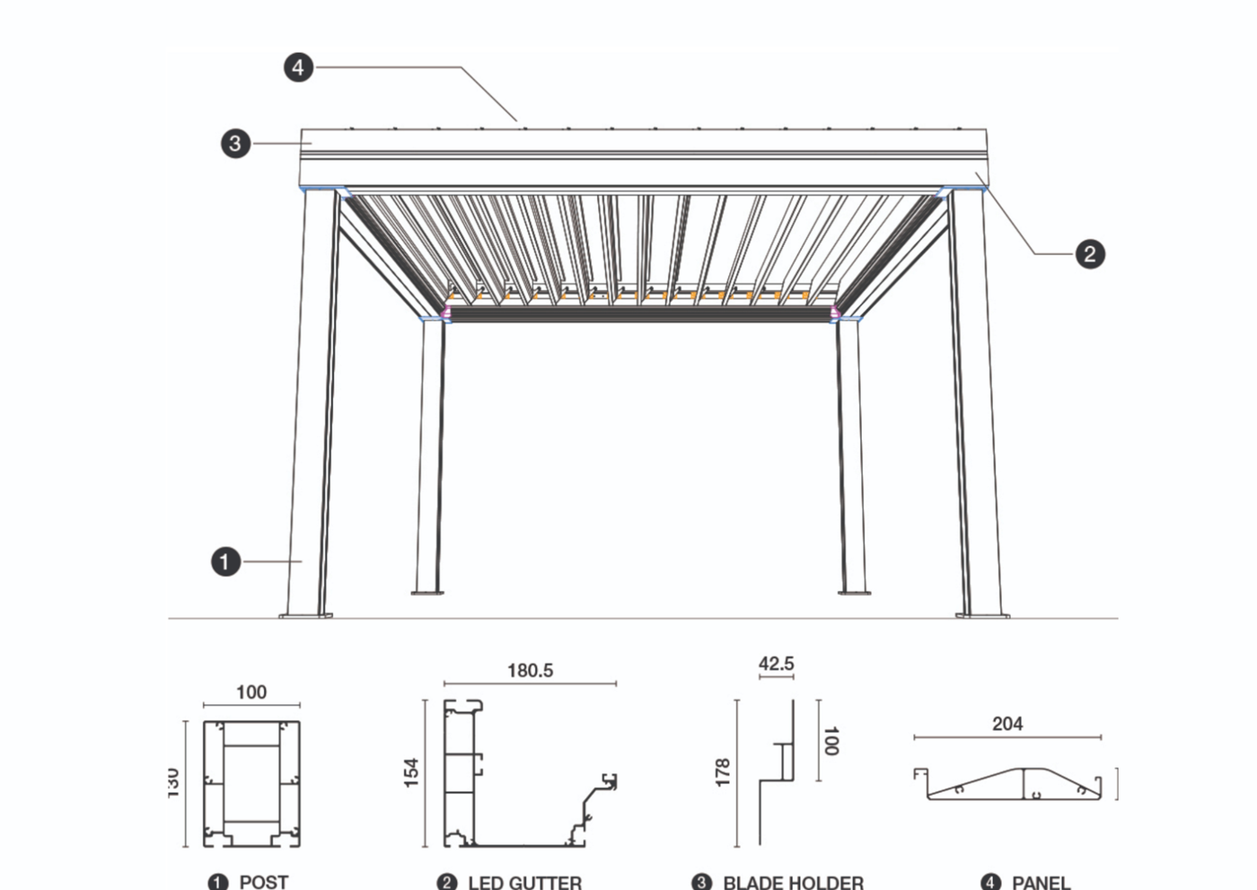 Grand Louvre engineering drawing