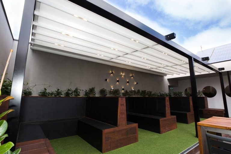 Channel blinds at the Court Hotel